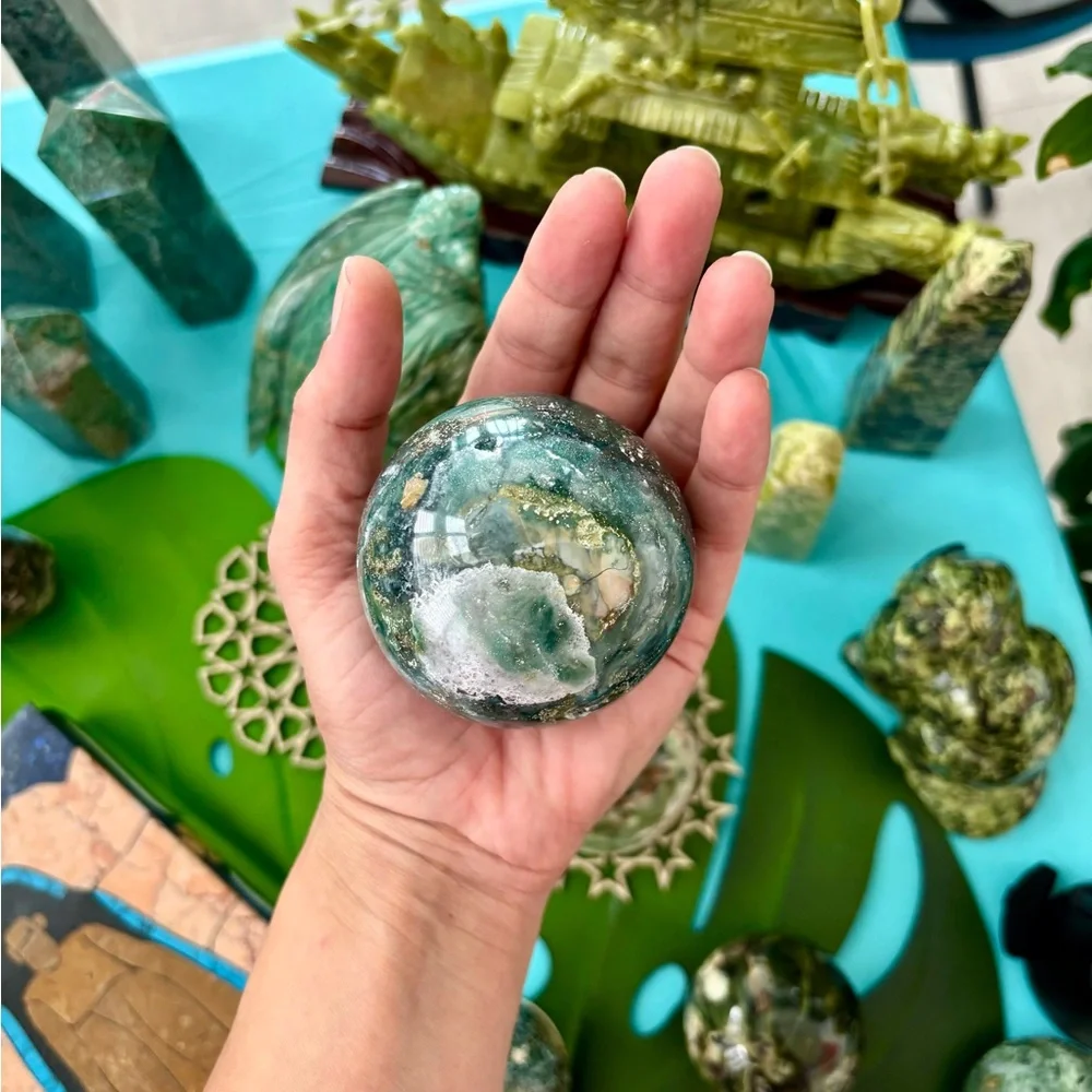 Ocean jasper sphere